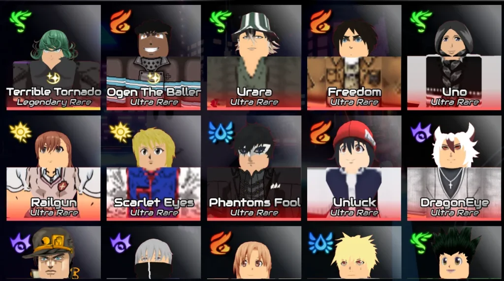 Герои в Anime World Tower Defense