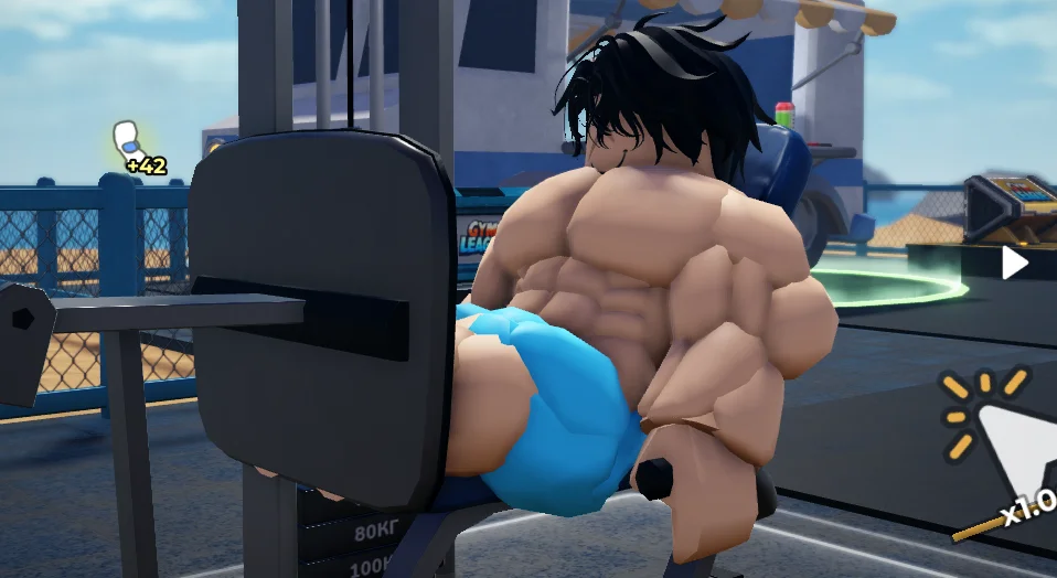 Качалка в Roblox Gym League